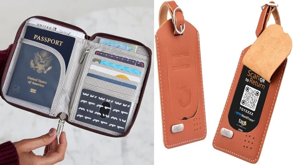 RFID-blocking travel wallet & Smart Luggage Tracker